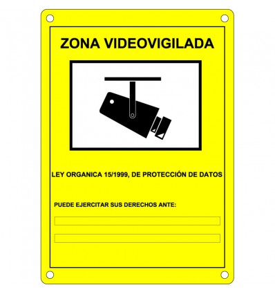 PLACA SERIGRAFIADA CCTV