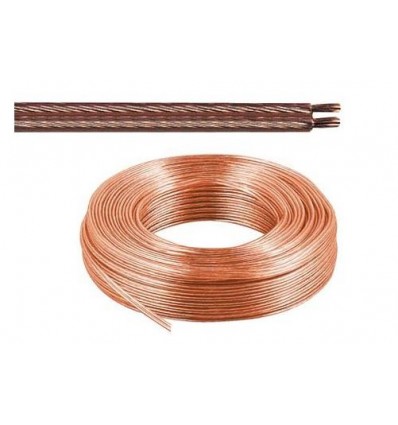 Cable de Altavoz Transparente cobre 100% de 10 m y seccion 2 x 2,5 mm²